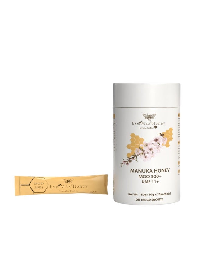 EverMax Honey EverMax® Manuka Honey | Premium Natural Australian Made | MGO 300+ UMF 11+ | 10 x 15g On-the-Go Sachets - Image 1