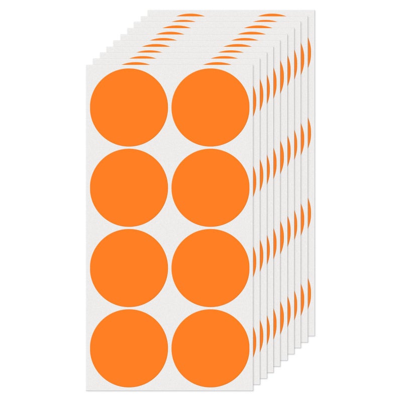 FINDAT Orange Circle Stickers 2 Inch Colored Dot Sticker Vinyl Color Coding Round Labels SelfAdhesive Removable Waterproof Tag for Garage Yard Sale Office Home Inventory 80 PCS - Image 2