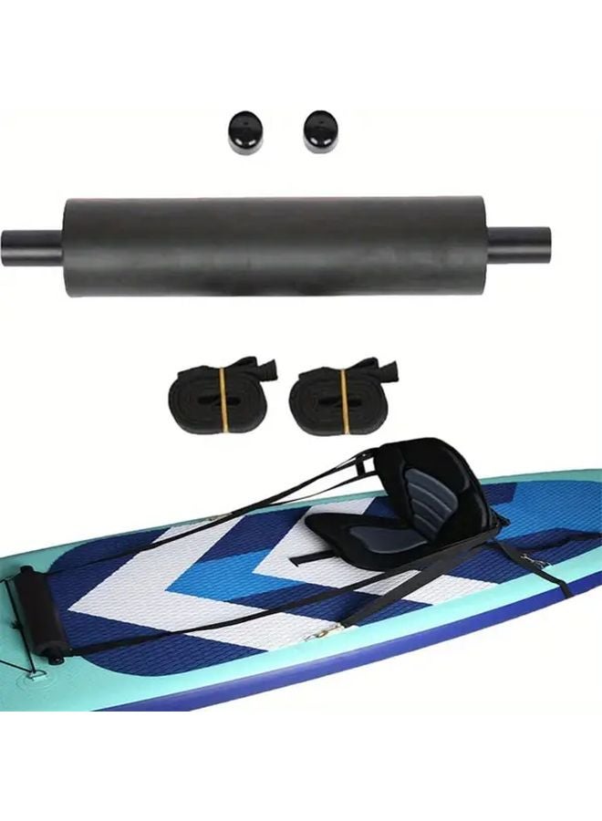 مسند قدم الكاياك العالمي القابل للتعديل أسود - لوح قدم خفيف الوزن للقوارب مزود بحزامين - Image 2