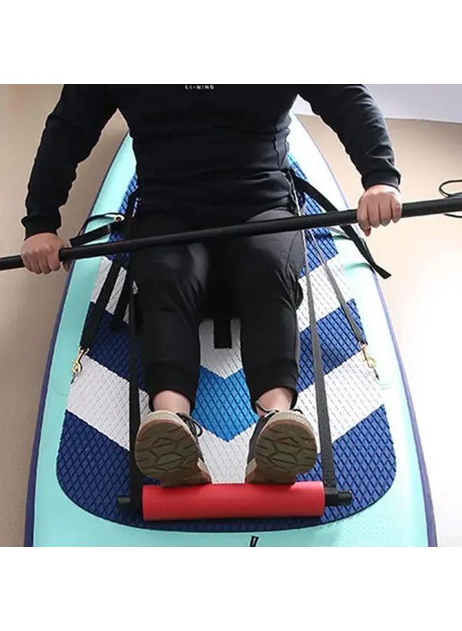 مسند قدم الكاياك العالمي القابل للتعديل أسود - لوح قدم خفيف الوزن للقوارب مزود بحزامين - Image 3