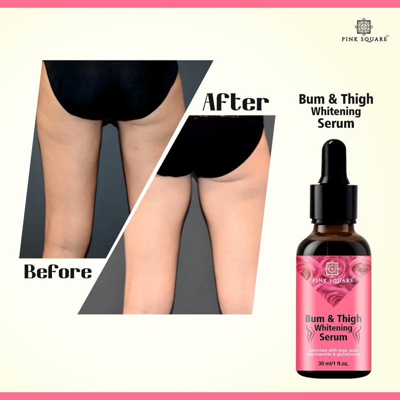 Pink Square Bum  Thigh Blackness Removal Serum  Softens the Bum Skin  Even Skin Tone  Paraben  Sulfate Free Pack of 3 of 30ML 90ML - Image 5