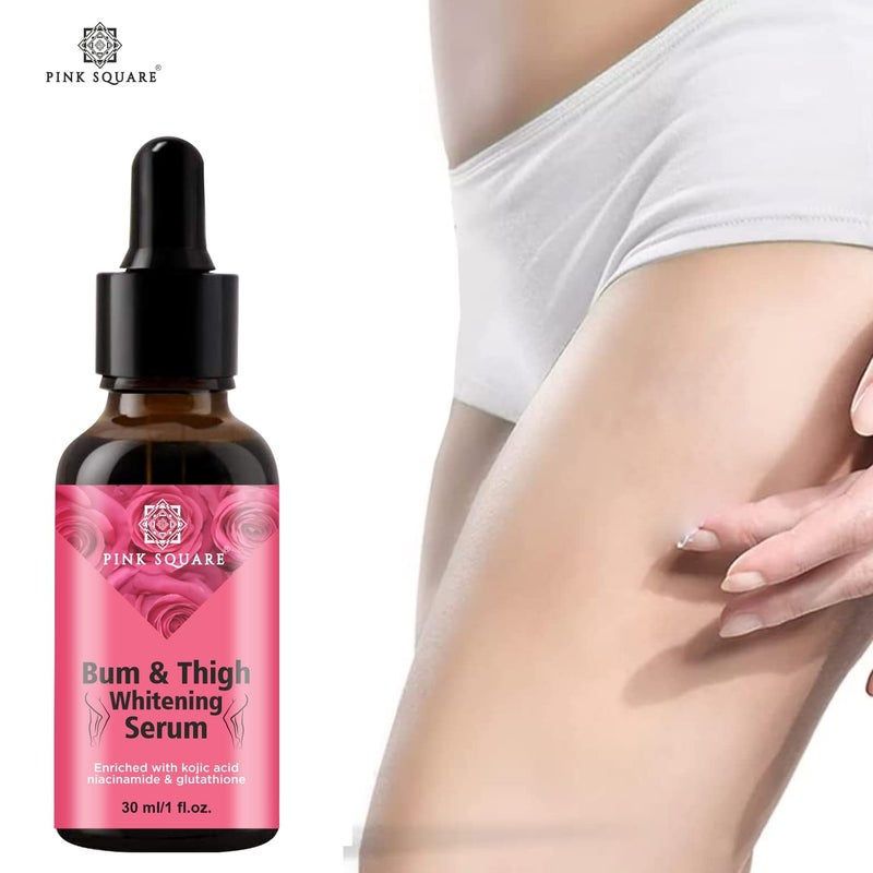 Pink Square Bum  Thigh Blackness Removal Serum  Softens the Bum Skin  Even Skin Tone  Paraben  Sulfate Free Pack of 3 of 30ML 90ML - Image 2