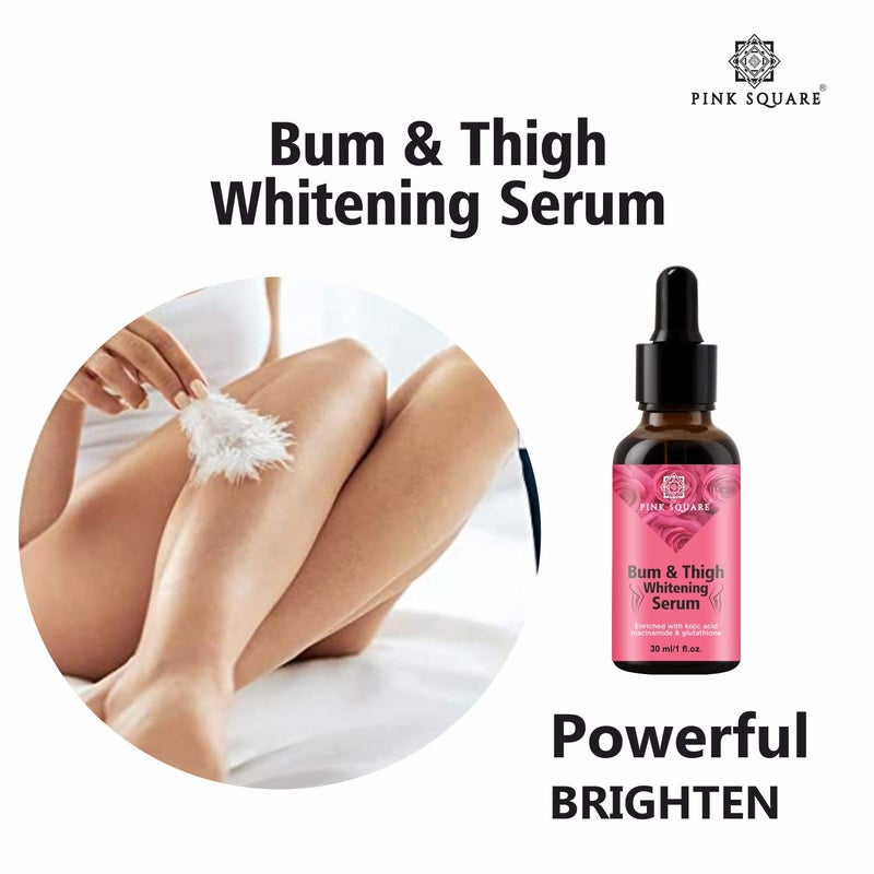 Pink Square Bum  Thigh Blackness Removal Serum  Softens the Bum Skin  Even Skin Tone  Paraben  Sulfate Free Pack of 3 of 30ML 90ML - Image 3