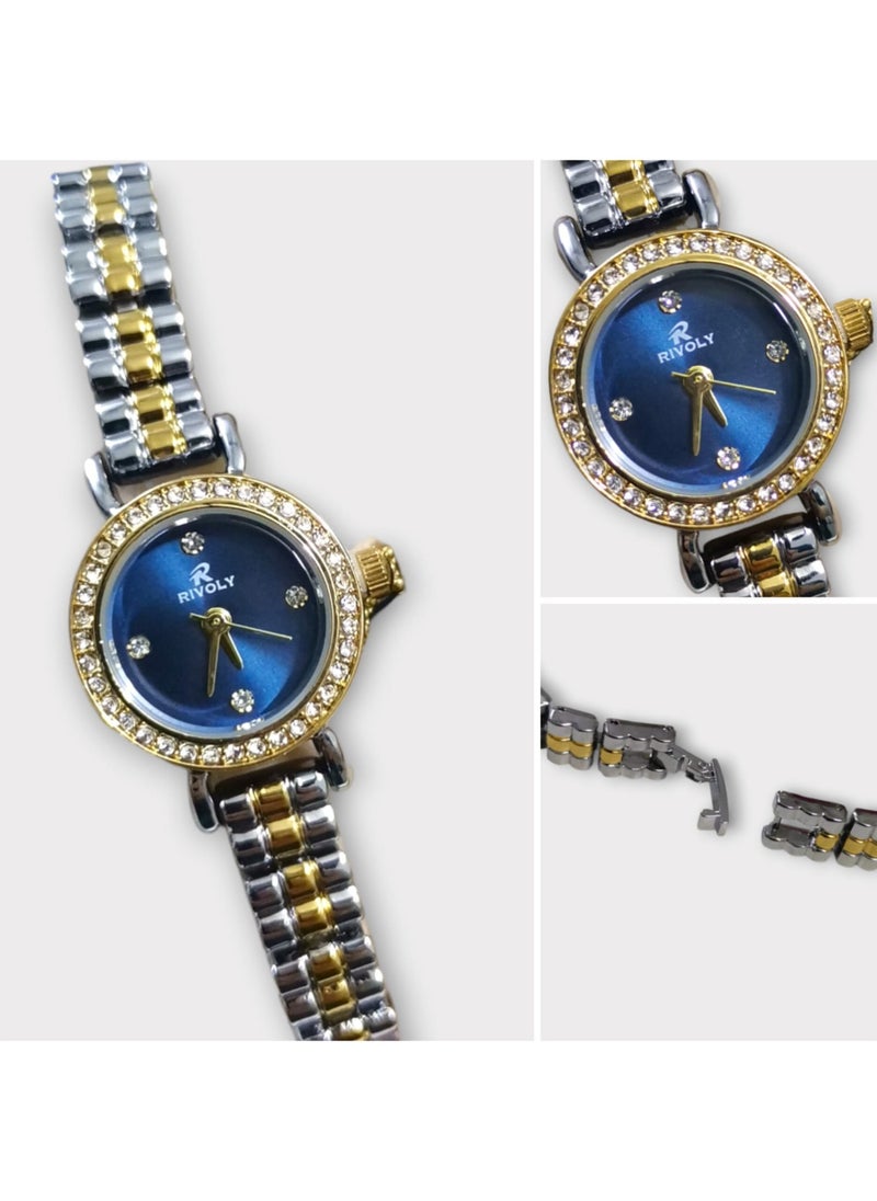 Rivoly Elegant women's stainless-steel set consisting of a waterproof watch with a set of bracelets, rings, necklaces, and earrings  - Image 3