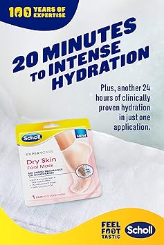 Scholl ExpertCare Dry Skin Foot Mask Nourishing Foot Mask with Coconut Oil Urea and Shea Butter 24Hour Moisture for Dry Foot Skin 1 Pair of Foot Mask Socks One Size - Image 4