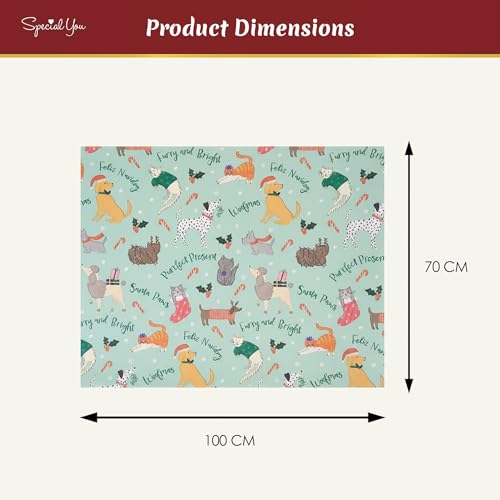 SpecialYou.in SpecialYou® Christmas Decorations with 5 Wrapping Paper for Gift Packing, Gift Wrapper Sheets, Gift Packing Box for Hamper, Gifts Packing Materials - Image 4