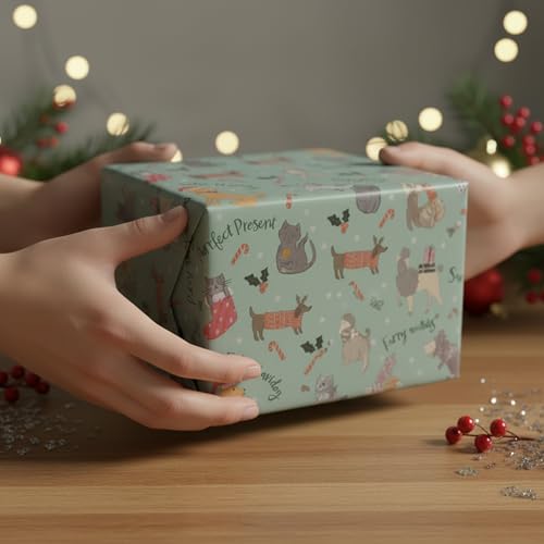 SpecialYou.in SpecialYou® Christmas Decorations with 5 Wrapping Paper for Gift Packing, Gift Wrapper Sheets, Gift Packing Box for Hamper, Gifts Packing Materials - Image 5