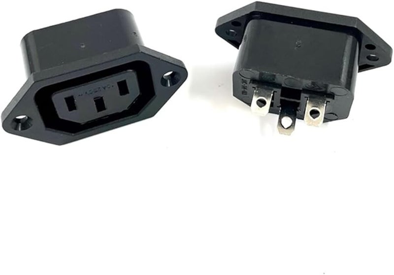 IEC320 C14 AC Socket 3 Pin Red LED Rocker Switch 10A Fuse Inlet Plug Connector Color AC 06 - Image 2