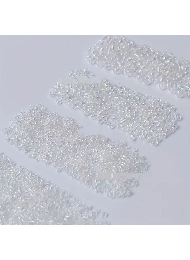 0.35oz Per Bag 4mm Rice Beads Transparent Illusion Series Tube Beads Corner Beads Loose Beads for Handmade DIY Jewelry Making Bracelets Necklaces Earrings Sewing Clothing Shoes Hats Bag Accessories Craft Supplies Beading Projects Large Decorative Beads - Image 3
