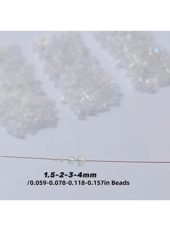 0.35oz Per Bag 4mm Rice Beads Transparent Illusion Series Tube Beads Corner Beads Loose Beads for Handmade DIY Jewelry Making Bracelets Necklaces Earrings Sewing Clothing Shoes Hats Bag Accessories Craft Supplies Beading Projects Large Decorative Beads - Image 4