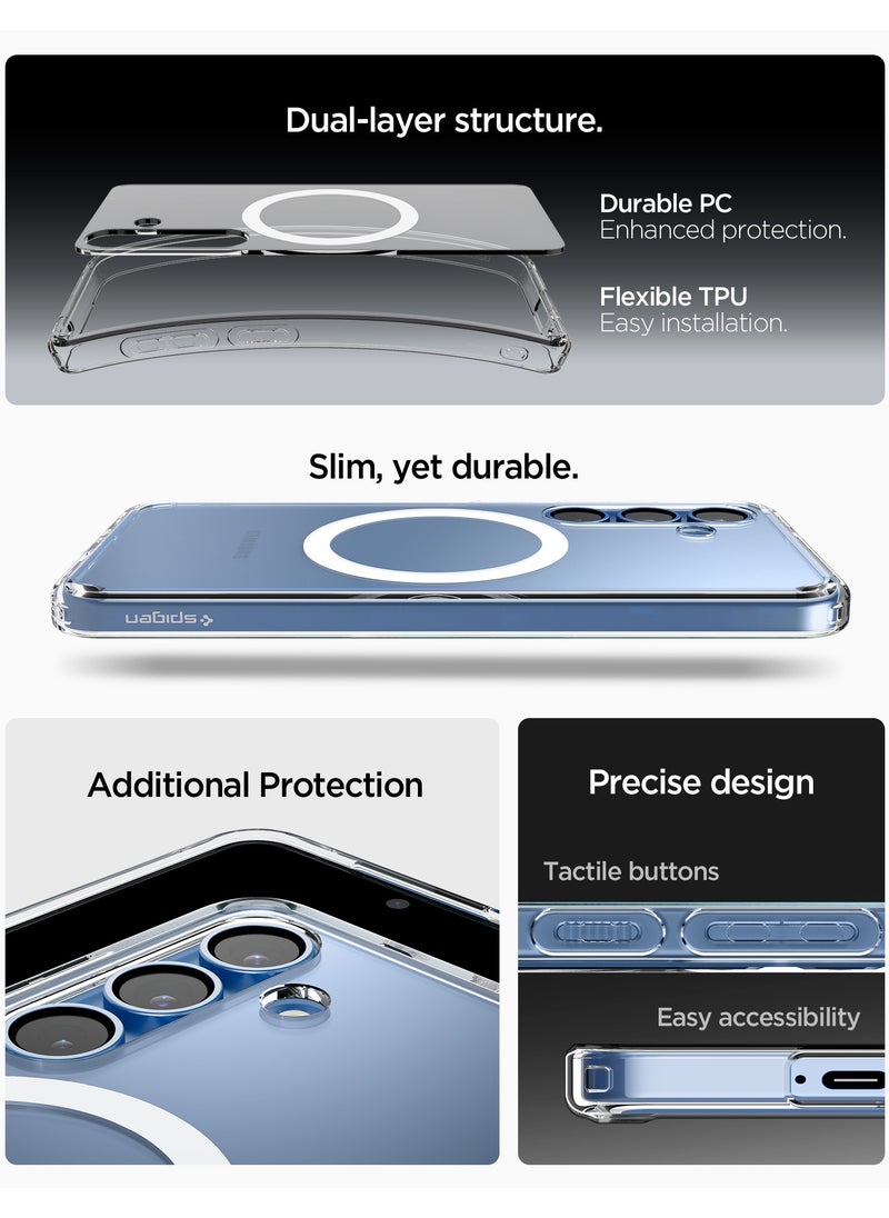 Spigen Ultra Hybrid MagFit for Samsung Galaxy S25 PLUS Case Cover with MagSafe (2025) - Clear White  - Image 2