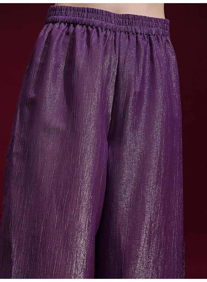 Vishudh Women Kurta Sets purple 100% Polyester (X) - Image 2
