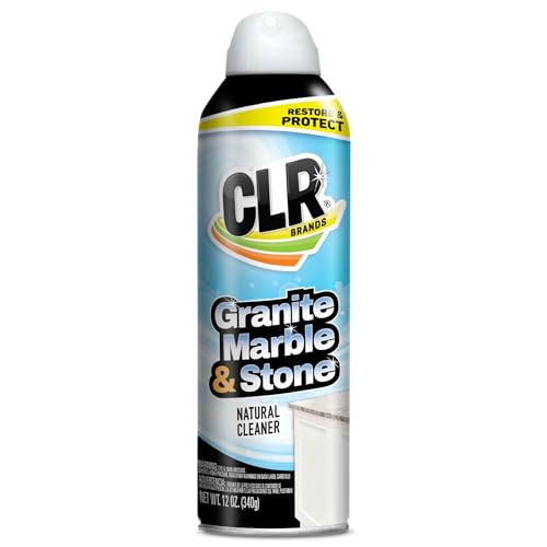 CLR Stone, Marble and Granite Cleaner - Cleans, Shines and Protects Against Spills, Food Stains, Dirt and Grime - 12 Ounce Spray Can - Image 1