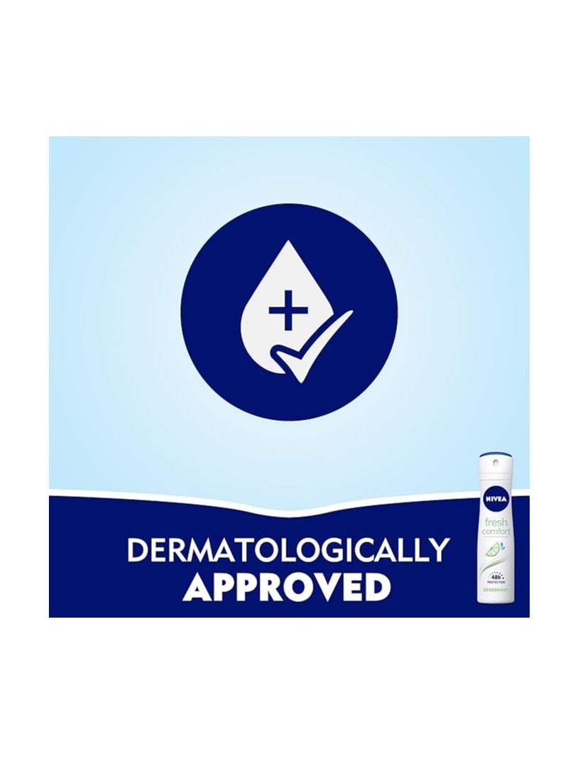 نيفيا NIVEA Deodorant Spray for Women, Fresh Comfort, 150ml - Image 4