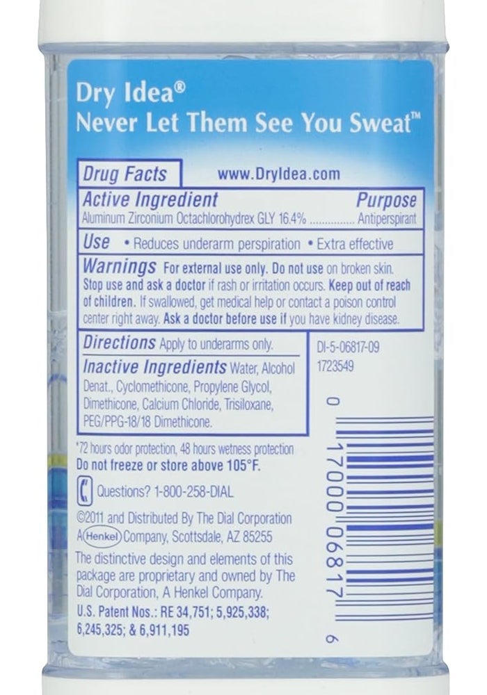 Dry Idea Advanced Dry Unscented Anti-Perspirant and Deodorant, 3 oz Clear Gel, Hypo-Allergenic - Image 4