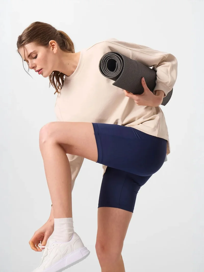 تومي لايف TOMMY Short High-waist Slim-fit Sports Leggings