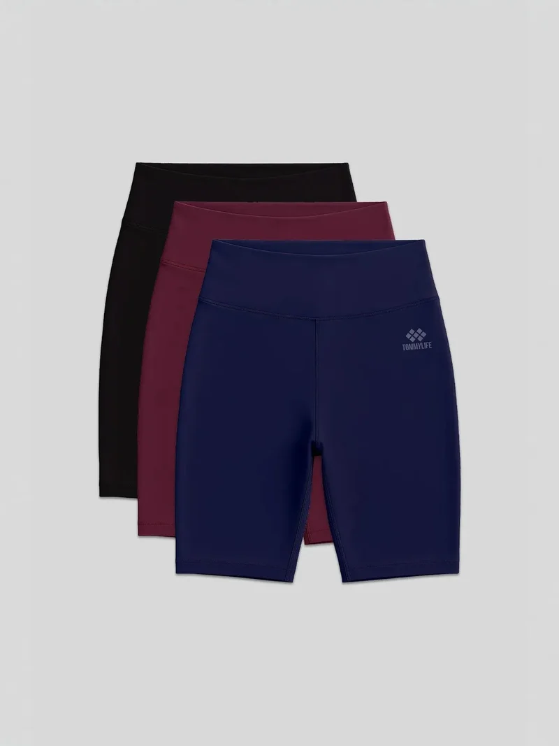تومي لايف TOMMY Short High-waist Slim-fit Sports Leggings