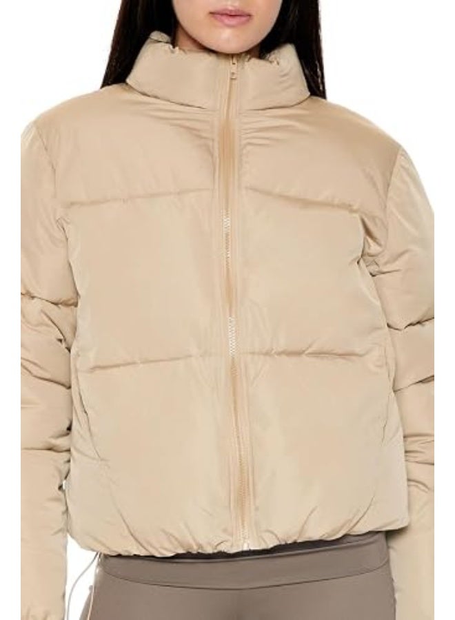 FOREVER 21 Channel-Stitched Puffer Jacket - Image 4