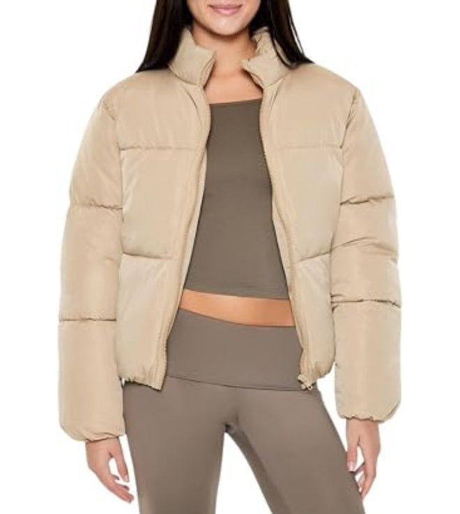 FOREVER 21 Channel-Stitched Puffer Jacket - Image 1