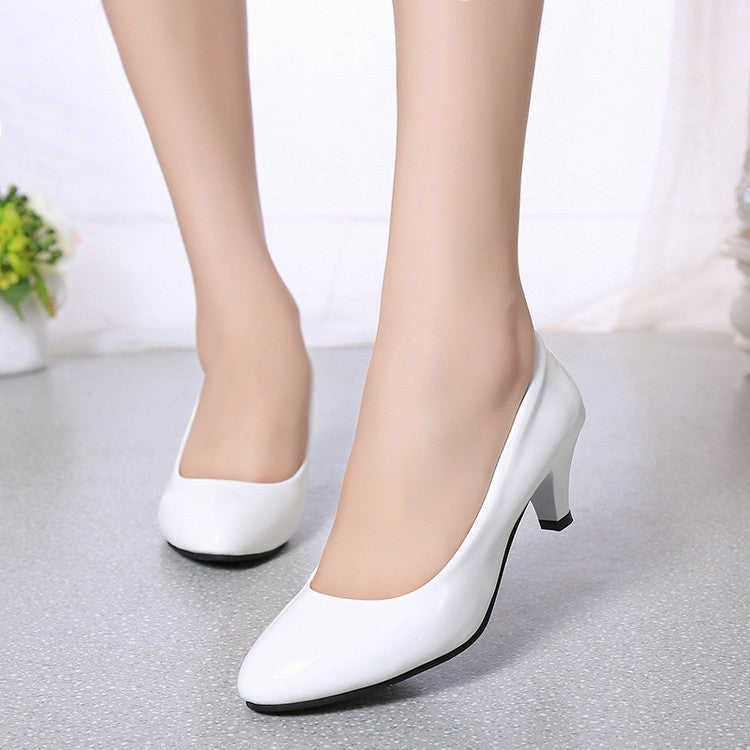 2022 New Women'S Ol Professional Work Single Shoes Leather Shoes Round Toe Low Heel Fashion Women'S Shoes 5Cm Manufacturer - Image 4