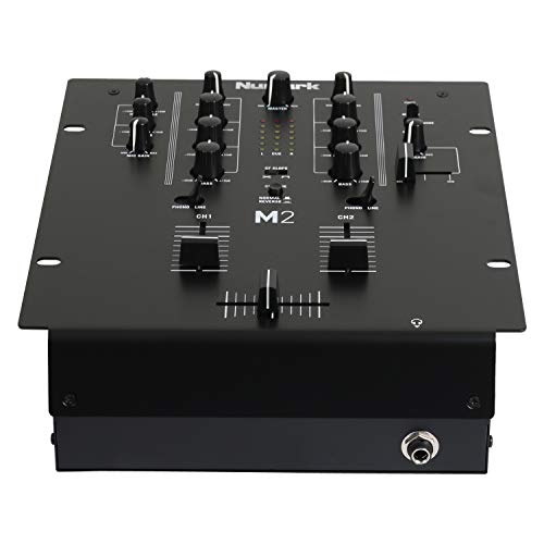 Numark M2 - 2-Channel Scratch DJ Mixer, Rack Mountable with 3-Band EQ, Microphone Input and Replaceable Crossfader with Reverse and Slope Controls - Image 2