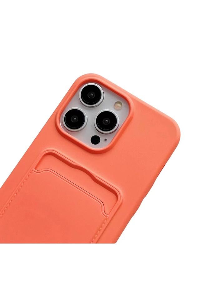 S-TOP Case For iPhone 15 Pro Max Card Slot Liquid Silicone Phone Case with Lanyard - Image 3