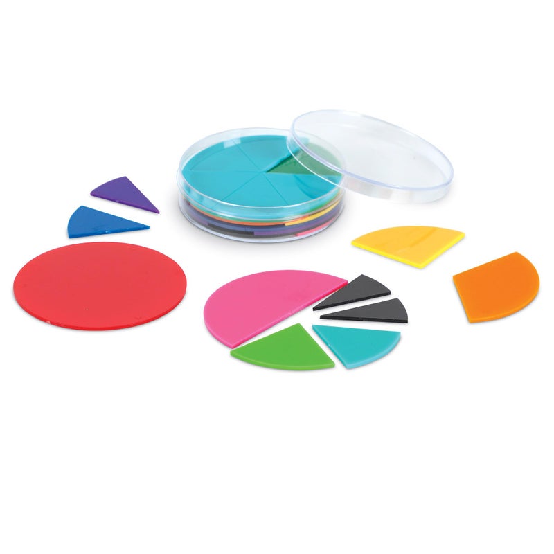 Learning Resources Rainbow Fractions Deluxe Circles with Storage, 9 Circles, Ages 6+ - Image 3