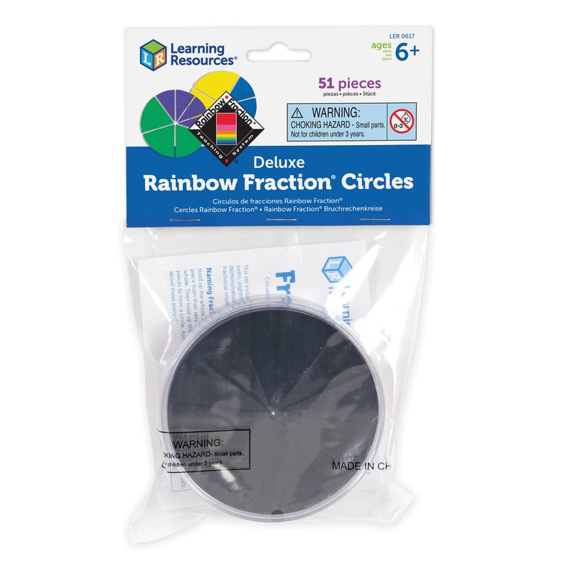 Learning Resources Rainbow Fractions Deluxe Circles with Storage, 9 Circles, Ages 6+ - Image 2