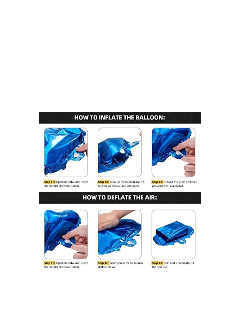 MARKQ لافتة بالونات حفل استقبال المولود، 16 بوصة من رقائق الألومنيوم عليها حرف "طفل ذكر" لحفل الكشف عن جنس المولود وديكورات ومستلزمات حفل استقبال المولود (أزرق) - Image 3