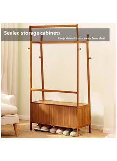 HXDream Coat Rack Stand,Clothing Garment Rack,Clothes Rail Stand With Storage Basket,For hanging clothes and storing pillows,quilt covers  - Image 4