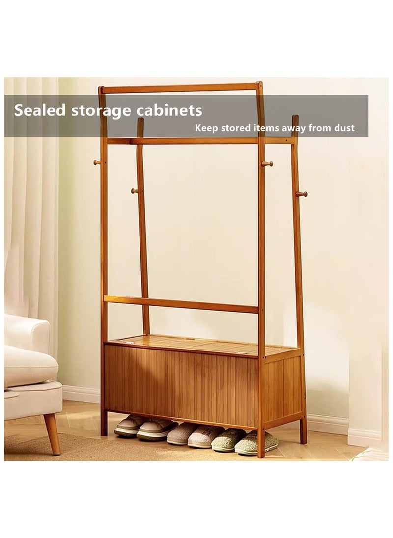 HXDream Coat Rack Stand,Clothing Garment Rack,Clothes Rail Stand With Storage Basket,For hanging clothes and storing pillows,quilt covers  - Image 4