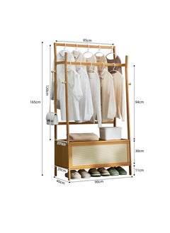 HXDream Coat Rack Stand,Clothing Garment Rack,Clothes Rail Stand With Storage Basket,For hanging clothes and storing pillows,quilt covers  - Image 5