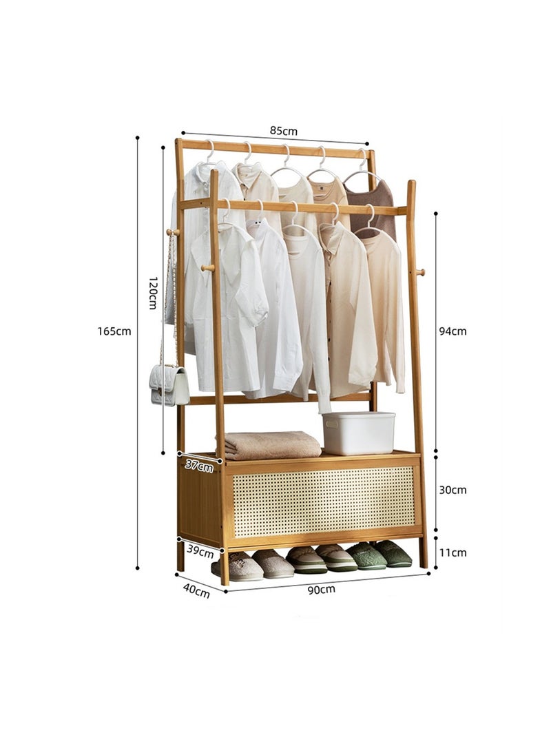 HXDream Coat Rack Stand,Clothing Garment Rack,Clothes Rail Stand With Storage Basket,For hanging clothes and storing pillows,quilt covers  - Image 5
