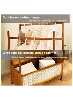 HXDream Coat Rack Stand,Clothing Garment Rack,Clothes Rail Stand With Storage Basket,For hanging clothes and storing pillows,quilt covers  - Image 3