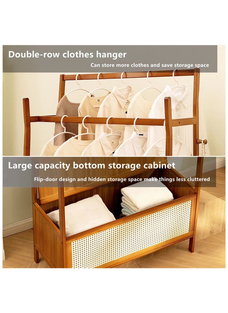HXDream Coat Rack Stand,Clothing Garment Rack,Clothes Rail Stand With Storage Basket,For hanging clothes and storing pillows,quilt covers  - Image 3