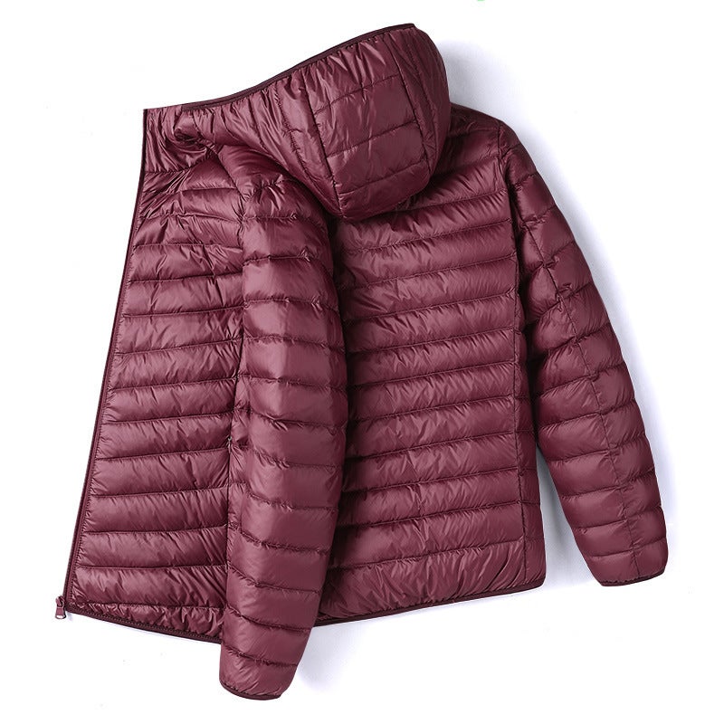 Generic Special Offer Lightweight Unisex Down Jacket for Men wine red hooded cotton-padded jacket]