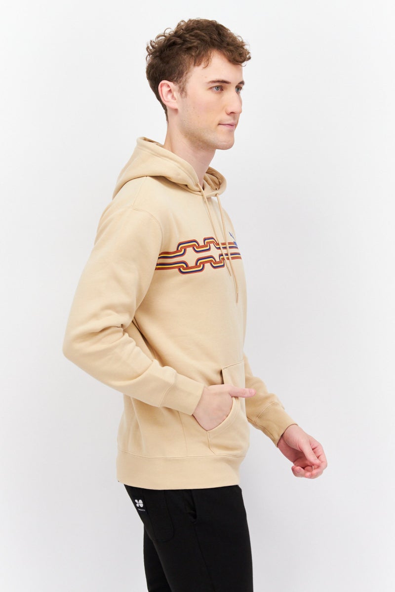 PUMA Men Sportswear Fit Hooded Long Sleeve Outdoor Sweatshirt, Tan  - Image 2