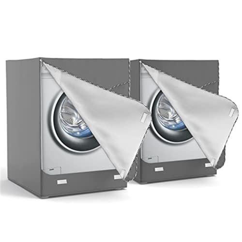STARTWO Washer/Dryer Cover,Washer and Dryer Covers，Washine Machine Cover for Waterproof and Dustproof Thickening Front-Loading Machine（Gray-2Pack） - Image 1