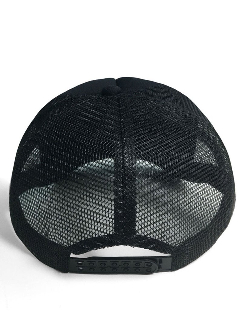 Furtey - Peaked Cap with Tyrannosaurus Rex Dinosaur Pattern Adjustable Breathable Black - Image 1