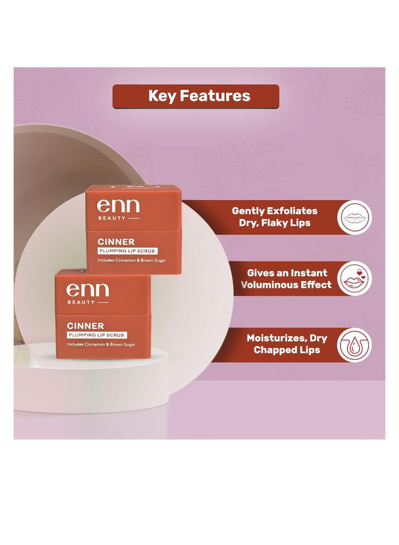 ENN Cinner Lip Brightening and Instant Plumping Cinnamom Lip Scrub and Lip Balm Dark Lips  Natural  For Men and Women - Image 4