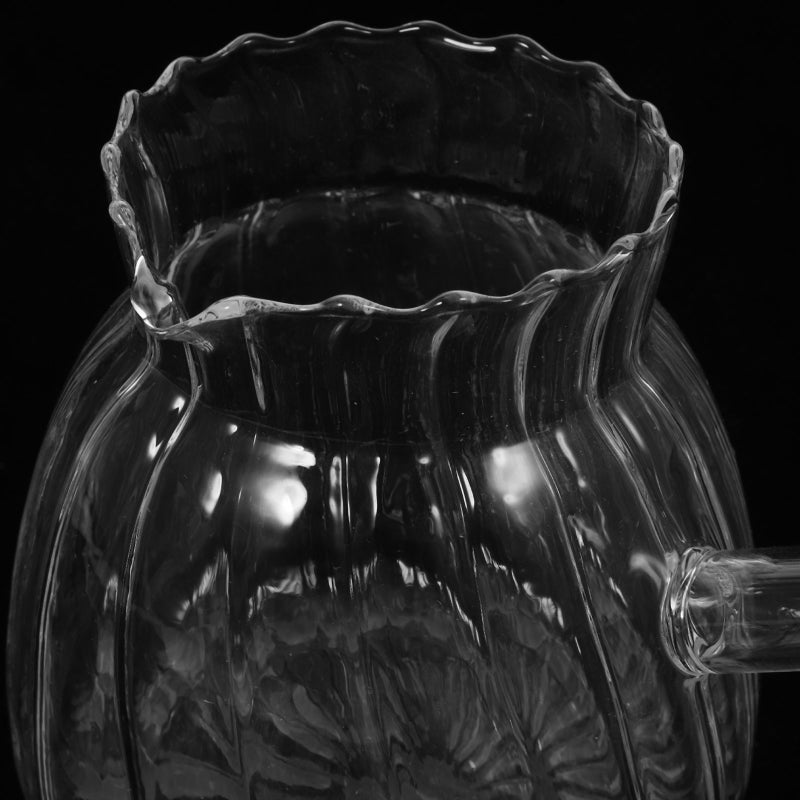Glass Striped Creamer Coffee Creamer Pitcher Large Coffee Pitcher with Handle - Image 4