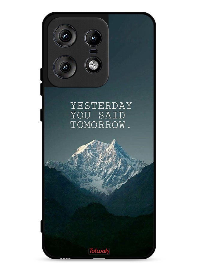 Tolwak Motorola Edge 50 Pro 5G Protective Case Cover Yesterday You Said Tomorrow  - Image 1