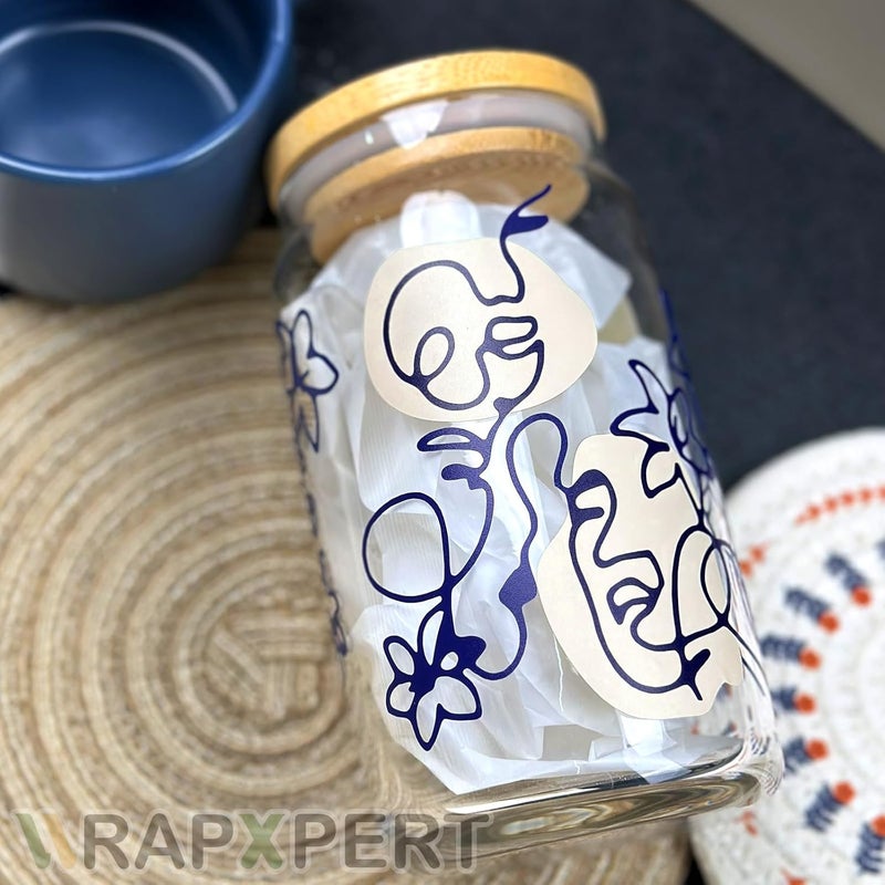WRAPXPERT فينيل أبيض عاجي دائم 12 بوصة × 10 أقدام، فينيل كريمي لـ Cricut، لفة فينيل لاصق كريمي غير لامع ساتان لـ Cricut وSilhouette - Image 2