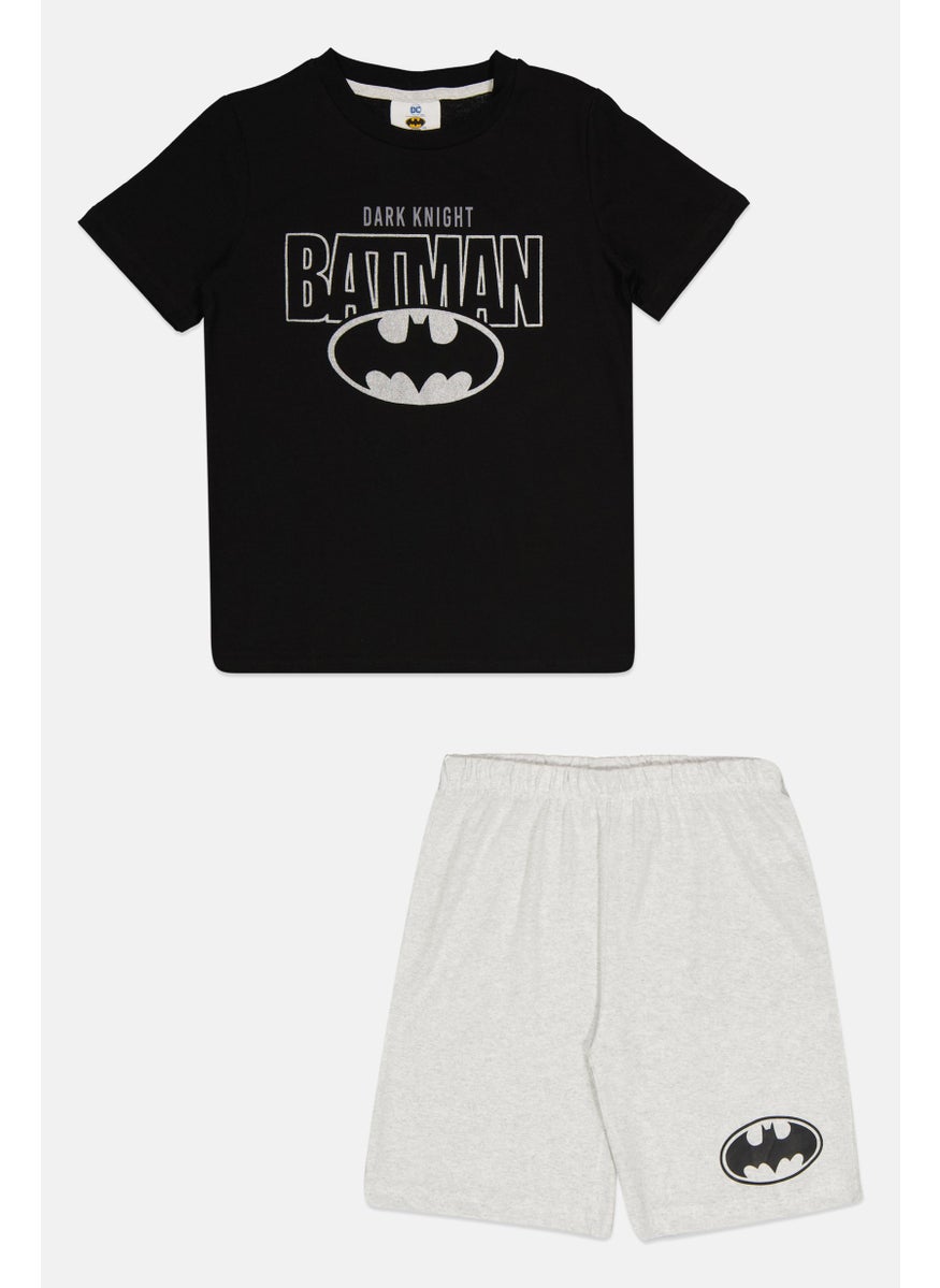 DC Comics Kids Boy 2 Pcs Batman Pajama Set, Multicolor  - Image 1