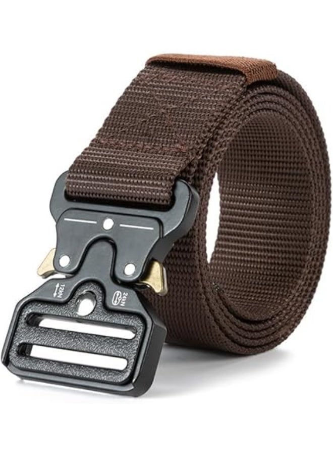 Men's adjustable belt with metal buckle and secure clasp - Image 1