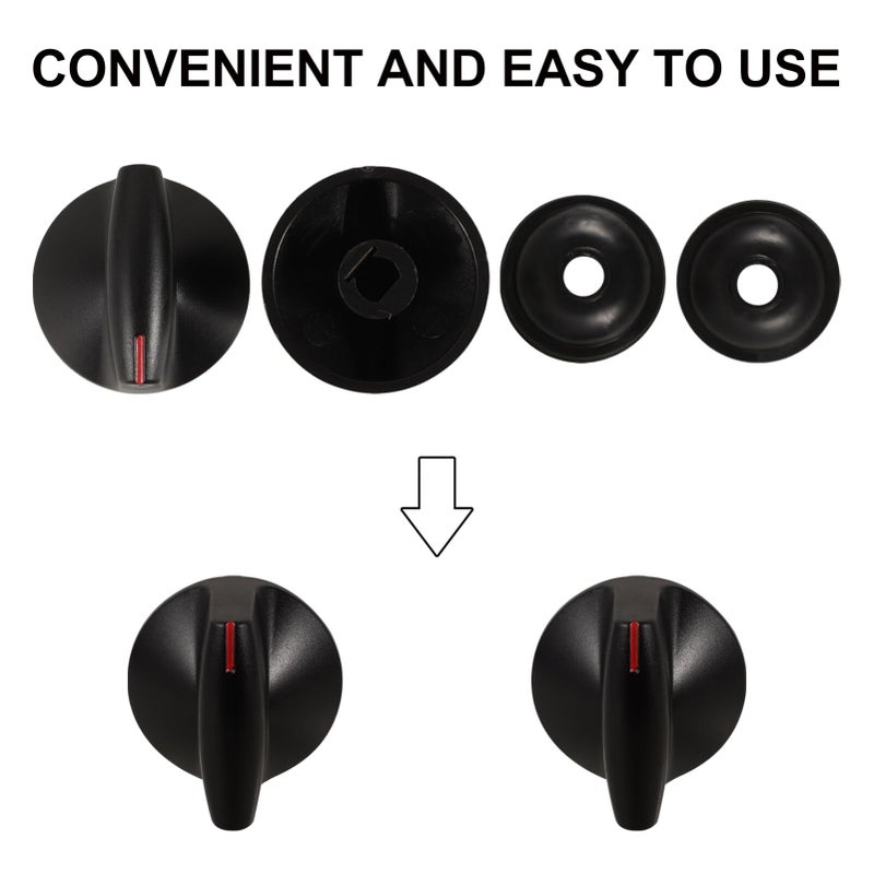 Plastic Stove Knobs Replacement for Gas Cooker Ergonomic Easy Installation 2 Pack - Image 3