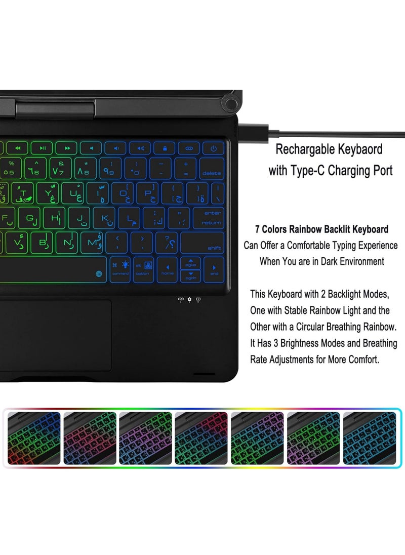 Rock Pow - Magic Keyboard Case  for iPad (A16) 11th 11 inch 2025/iPad 10th 10.9 inch 2022 Case with Keyboard 360 Degree Rotatable Smart Wireless Keyboard Case for iPad 11th 11 inch/iPad 10th 10.9 inch - Image 1