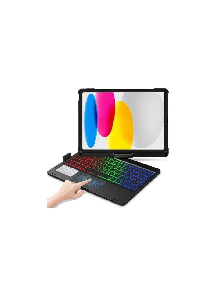 Rock Pow - Magic Keyboard Case  for iPad (A16) 11th 11 inch 2025/iPad 10th 10.9 inch 2022 Case with Keyboard 360 Degree Rotatable Smart Wireless Keyboard Case for iPad 11th 11 inch/iPad 10th 10.9 inch - Image 1