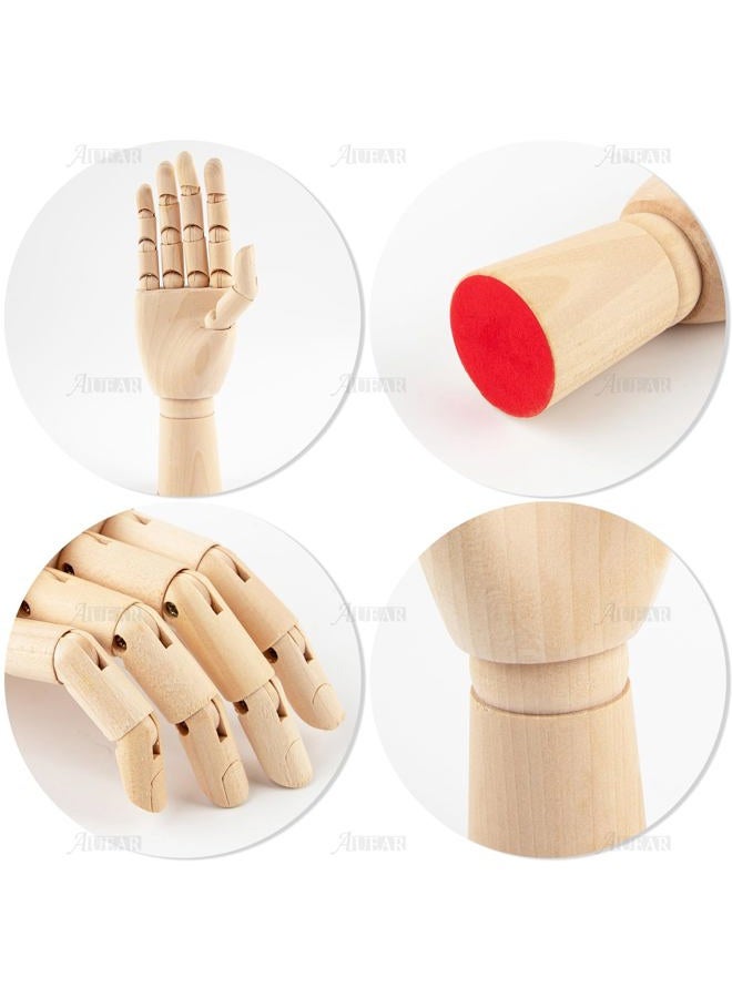 AUEAR , 2 Pack 7 Inch Wooden Mannequin Right Left Flexible Wood Hand Model Hand Drawing Figure Artist Manikin Hand Models for Art Drawing Sketching Display - Image 4