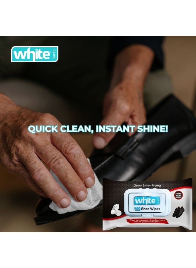 White TISSUES Shoes Wipes 20 Wipes - Image 4